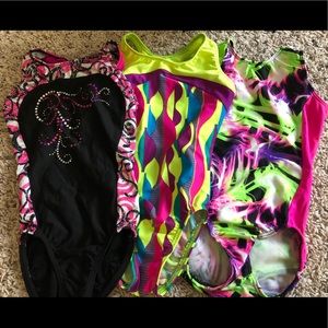 3 Motionwear Gymnastics Leotards size 6x-7